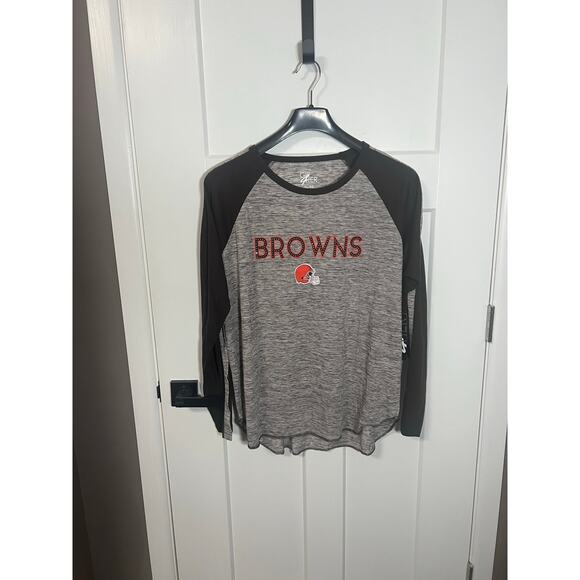 Womens NEW Cleveland Browns NFL Gemstone Long Sleeve Tee Size XL Extra Large - Picture 3 of 8